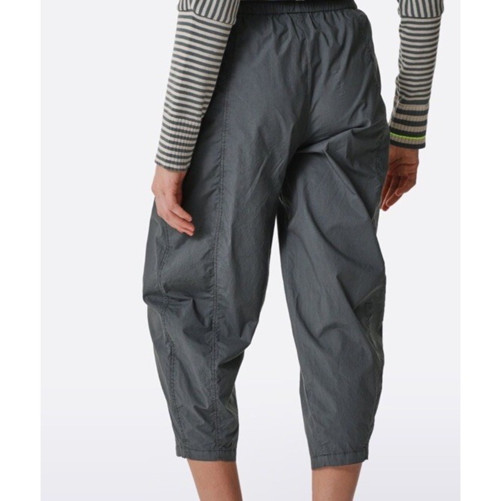 Ischiko Poplin Trousers Pants Pull On Leisure Gray - Picture 2 of 11